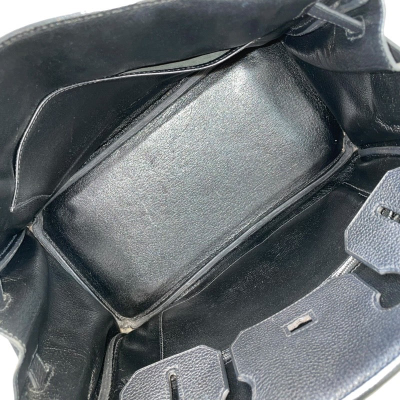 エルメス HERMES バーキン30 □G刻印 ブラック×シルバー金具 トゴ レディース ハンドバッグ
