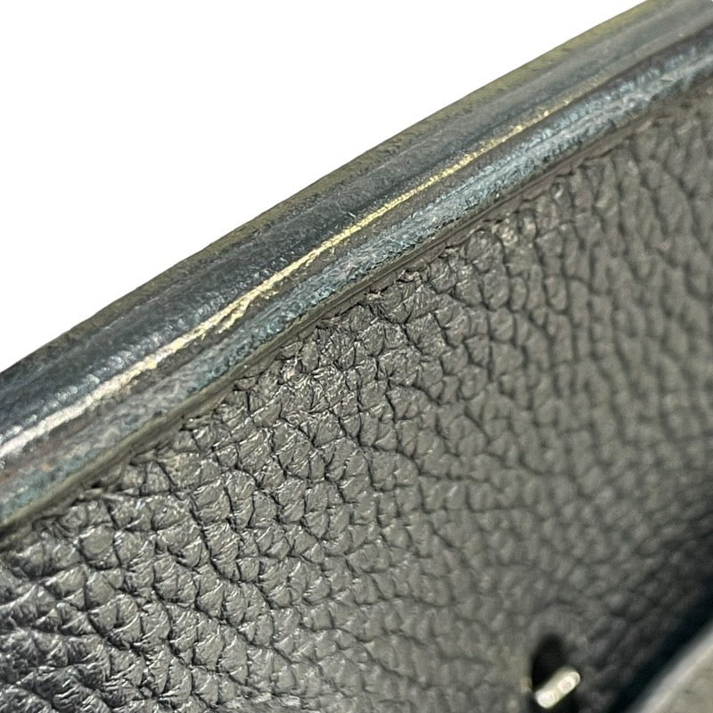 エルメス HERMES バーキン30 □G刻印 ブラック×シルバー金具 トゴ レディース ハンドバッグ