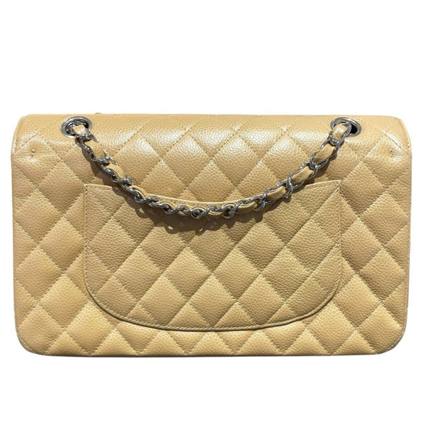 シャネル CHANEL マトラッセ25 A01112 ベージュ　SV金具 キャビア レディース ショルダーバッグ