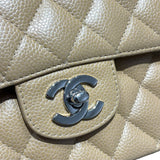 シャネル CHANEL マトラッセ25 A01112 ベージュ　SV金具 キャビア レディース ショルダーバッグ