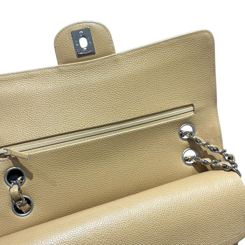 シャネル CHANEL マトラッセ25 A01112 ベージュ　SV金具 キャビア レディース ショルダーバッグ