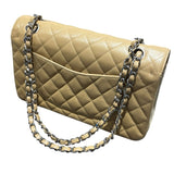 シャネル CHANEL マトラッセ25 A01112 ベージュ　SV金具 キャビア レディース ショルダーバッグ