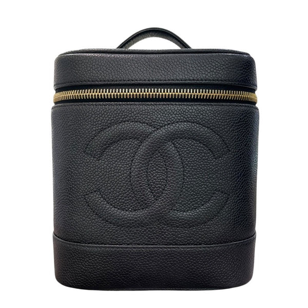 シャネル CHANEL バニティ A01988 3番台 ブラック×GD金具 キャビアスキン レディース ハンドバッグ