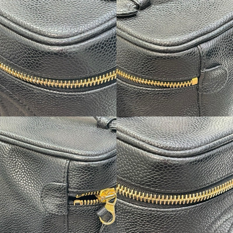 シャネル CHANEL バニティ A01988 3番台 ブラック×GD金具 キャビアスキン レディース ハンドバッグ