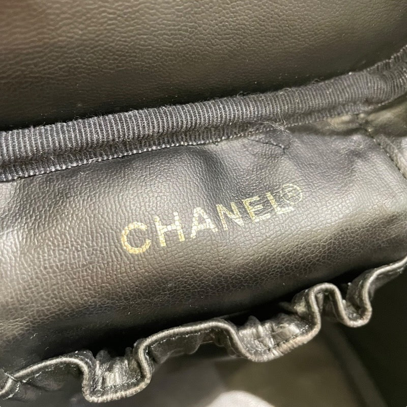 シャネル CHANEL バニティ A01988 3番台 ブラック×GD金具 キャビアスキン レディース ハンドバッグ
