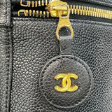 シャネル CHANEL バニティ A01988 3番台 ブラック×GD金具 キャビアスキン レディース ハンドバッグ