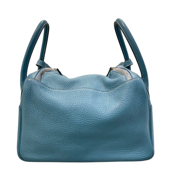 エルメス HERMES リンディ30 □Q刻印 ブルージーン×シルバー金具 トリヨンクレマンス レディース ショルダーバッグ