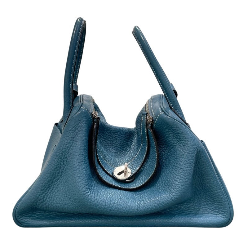 エルメス HERMES リンディ30 □Q刻印 ブルージーン×シルバー金具 トリヨンクレマンス レディース ショルダーバッグ