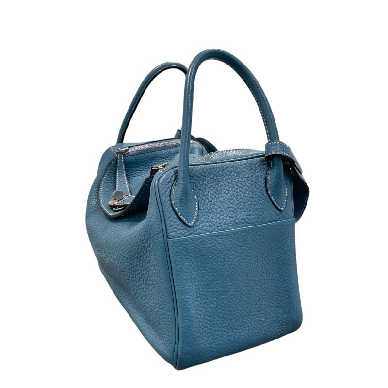 エルメス HERMES リンディ30 □Q刻印 ブルージーン×シルバー金具 トリヨンクレマンス レディース ショルダーバッグ