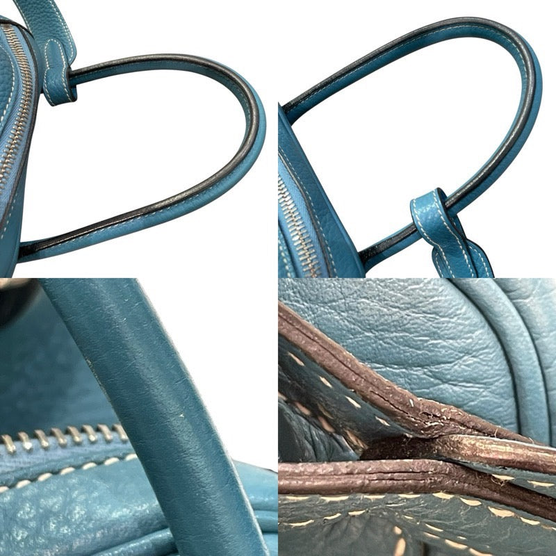 エルメス HERMES リンディ30 □Q刻印 ブルージーン×シルバー金具 トリヨンクレマンス レディース ショルダーバッグ