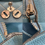 エルメス HERMES リンディ30 □Q刻印 ブルージーン×シルバー金具 トリヨンクレマンス レディース ショルダーバッグ