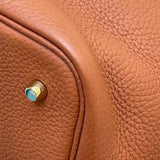 エルメス HERMES ピコタンロックMM Y刻印  ルージュクー・ゴールド×ゴールド金具 トリヨン レディース ハンドバッグ