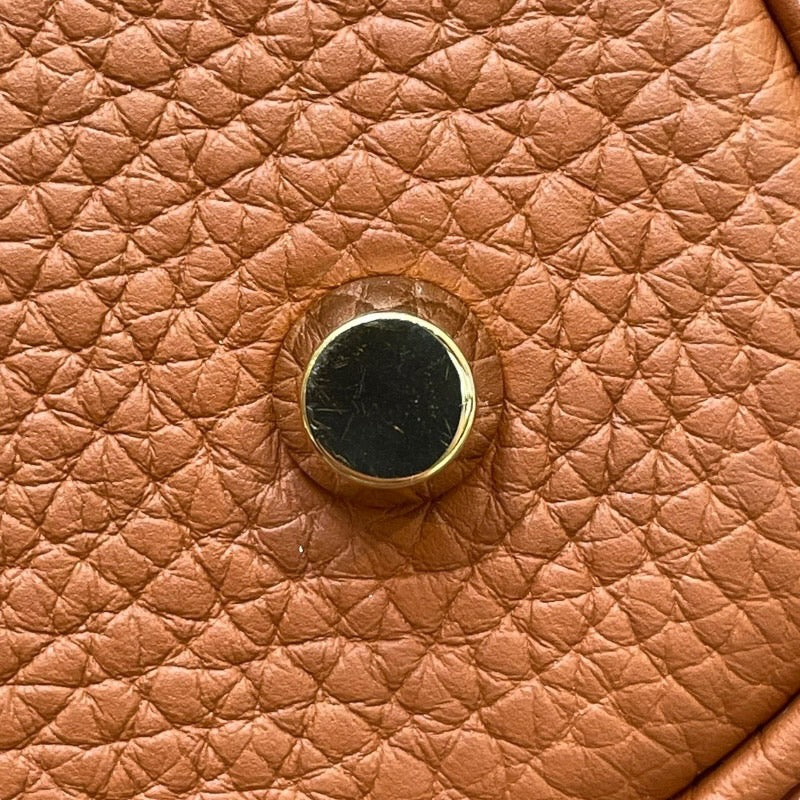 エルメス HERMES ピコタンロックMM Y刻印  ルージュクー・ゴールド×ゴールド金具 トリヨン レディース ハンドバッグ
