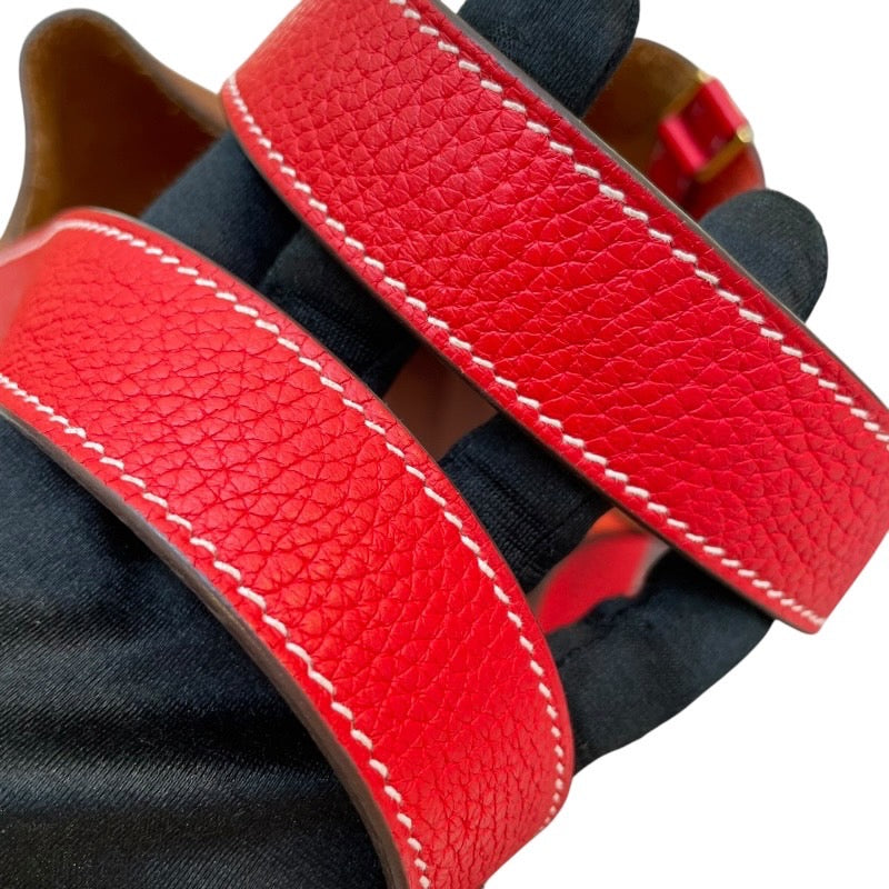 エルメス HERMES ピコタンロックMM Y刻印  ルージュクー・ゴールド×ゴールド金具 トリヨン レディース ハンドバッグ