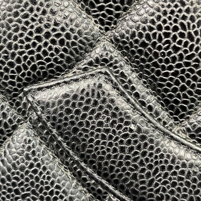 シャネル CHANEL 復刻トート A01804　6番台 ブラック×シルバー金具 キャビアスキン レディース トートバッグ
