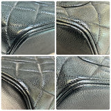 シャネル CHANEL 復刻トート A01804　6番台 ブラック×シルバー金具 キャビアスキン レディース トートバッグ