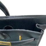 エルメス HERMES オータクロア32 〇Z刻 ブラック/ゴールド金具 アルデンヌ ユニセックス ハンドバッグ