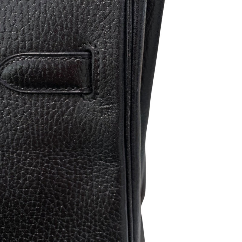 エルメス HERMES オータクロア32 〇Z刻 ブラック/ゴールド金具 アルデンヌ ユニセックス ハンドバッグ