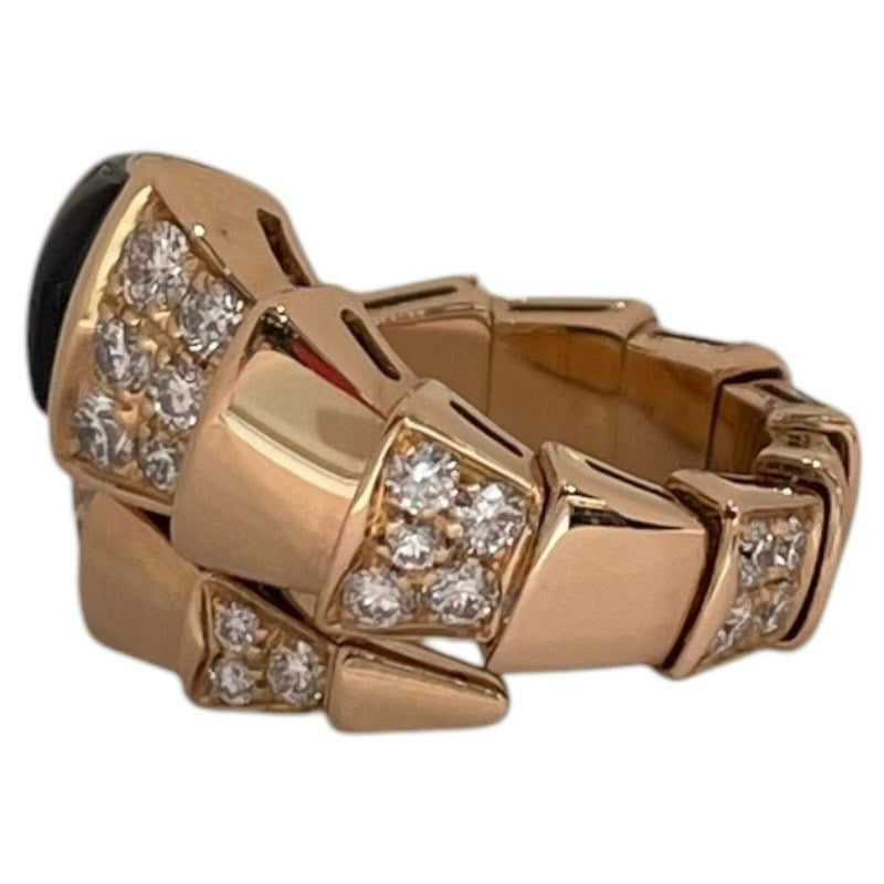 ブルガリ BVLGARI セルペンティヴァイパーリング 750PG/ダイヤモンド/オニキス ジュエリー
