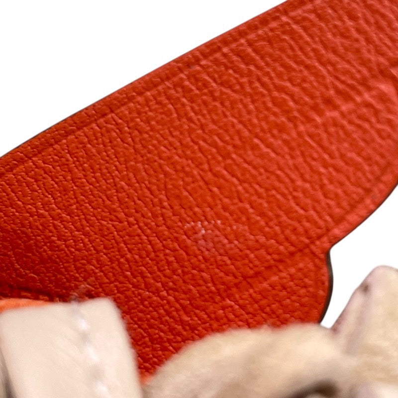 エルメス HERMES ロデオペガサスPM Z刻 オレンジポピー/クレ