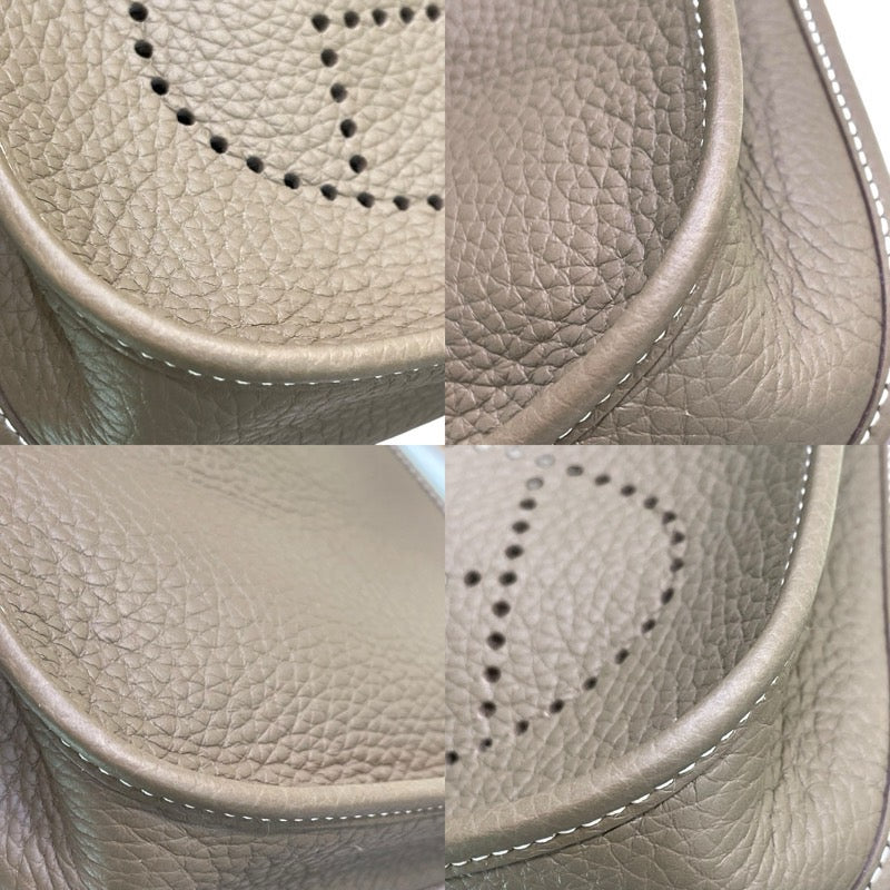 エルメス HERMES エヴリンTPM W刻 エトゥープ x シルバー金具 トリヨン ユニセックス ショルダーバッグ