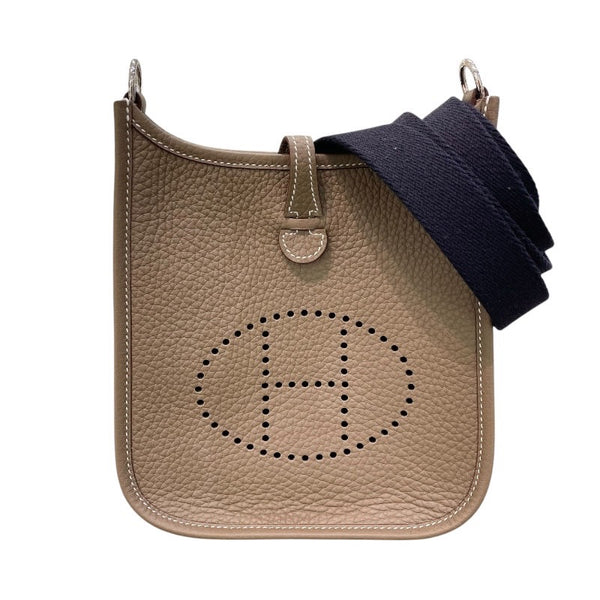 エルメス HERMES エヴリンTPM W刻 エトゥープ×シルバー金具 トリヨンクレマンス ユニセックス ショルダーバッグ