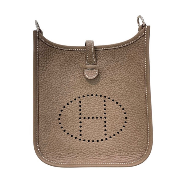エルメス HERMES エヴリンTPM W刻 エトゥープ×シルバー金具 トリヨンクレマンス ユニセックス ショルダーバッグ