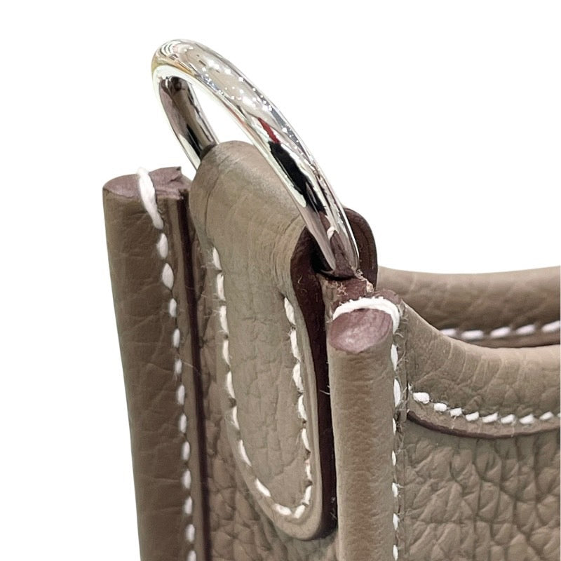 エルメス HERMES エヴリンTPM W刻 エトゥープ×シルバー金具 トリヨンクレマンス ユニセックス ショルダーバッグ
