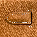 エルメス HERMES ケリー28 外縫い B刻印 ブラウン×シルバー金具 ヴォーエプソン レディース ハンドバッグ