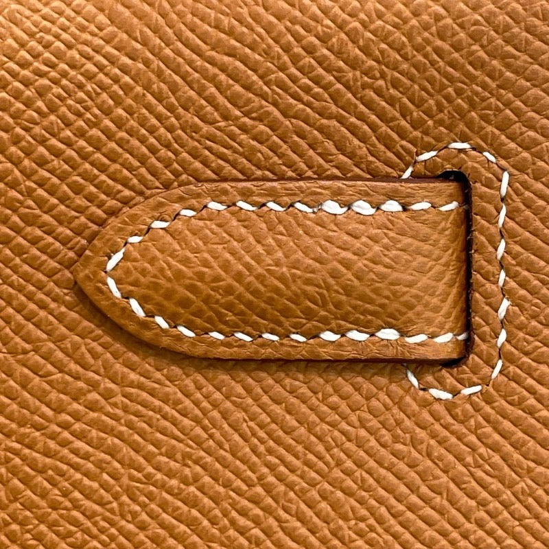 エルメス HERMES ケリー28 外縫い B刻印 ブラウン×シルバー金具 ヴォーエプソン レディース ハンドバッグ