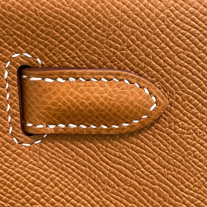 エルメス HERMES ケリー28 外縫い B刻印 ブラウン×シルバー金具 ヴォーエプソン レディース ハンドバッグ
