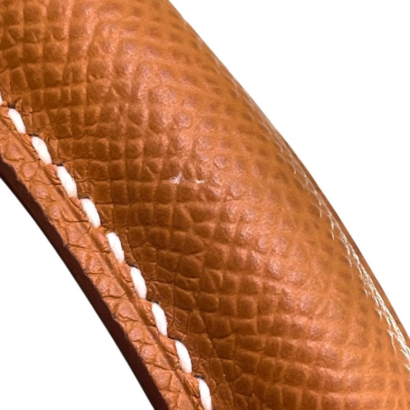 エルメス HERMES ケリー28 外縫い B刻印 ブラウン×シルバー金具 ヴォーエプソン レディース ハンドバッグ