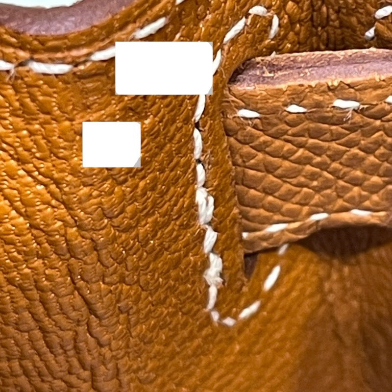 エルメス HERMES ケリー28 外縫い B刻印 ブラウン×シルバー金具 ヴォーエプソン レディース ハンドバッグ