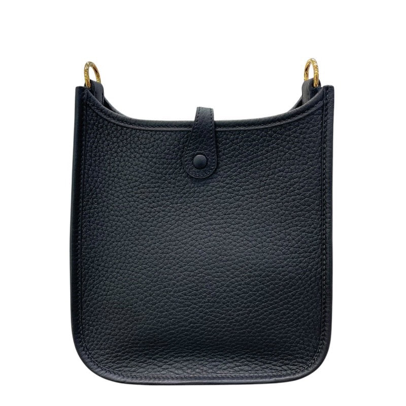 エルメス HERMES エヴリンTPM W刻 ブラック×GD金具 トリヨン ユニセックス ショルダーバッグ
