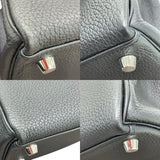 エルメス HERMES ケリー25 B刻印 ブラック×シルバー金具 トゴ レディース ハンドバッグ