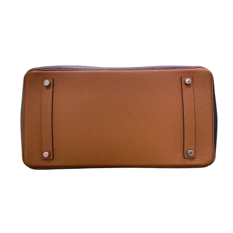 エルメス HERMES バーキン35 アルルカン □Q刻印 ウルトラバイオレット×ブルーラン×エタン×エトゥープ×ゴールド×ブルーオブスキュール×シルバー金具 トリヨンクレマンス レディース ハンドバッグ