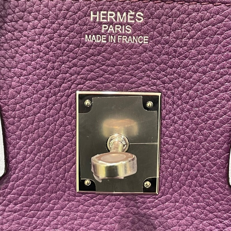 エルメス HERMES バーキン35 アルルカン □Q刻印 ウルトラバイオレット×ブルーラン×エタン×エトゥープ×ゴールド×ブルーオブスキュール×シルバー金具 トリヨンクレマンス レディース ハンドバッグ