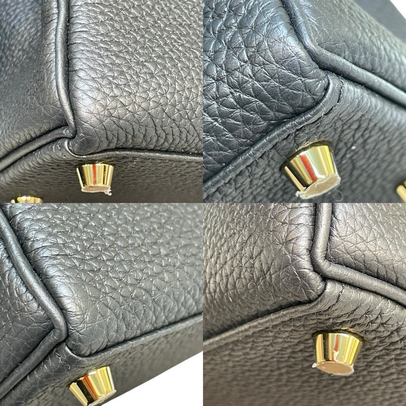 エルメス HERMES ケリー25 W刻 ブラック ゴールド金具  トゴ レディース ハンドバッグ