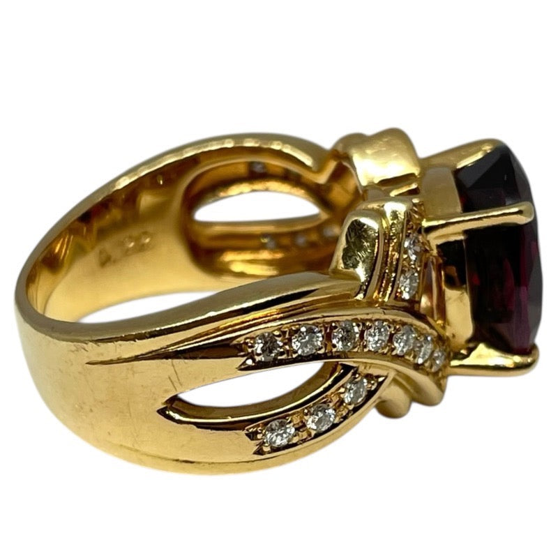 タサキ TASAKI リング K18YG ガーネット ジュエリー