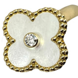 ヴァンクリーフ＆アーペル Van Cleef & Arpels ヴィンテージアルハンブラ 1Pダイヤリング MOP 750/MOP ジュエリー