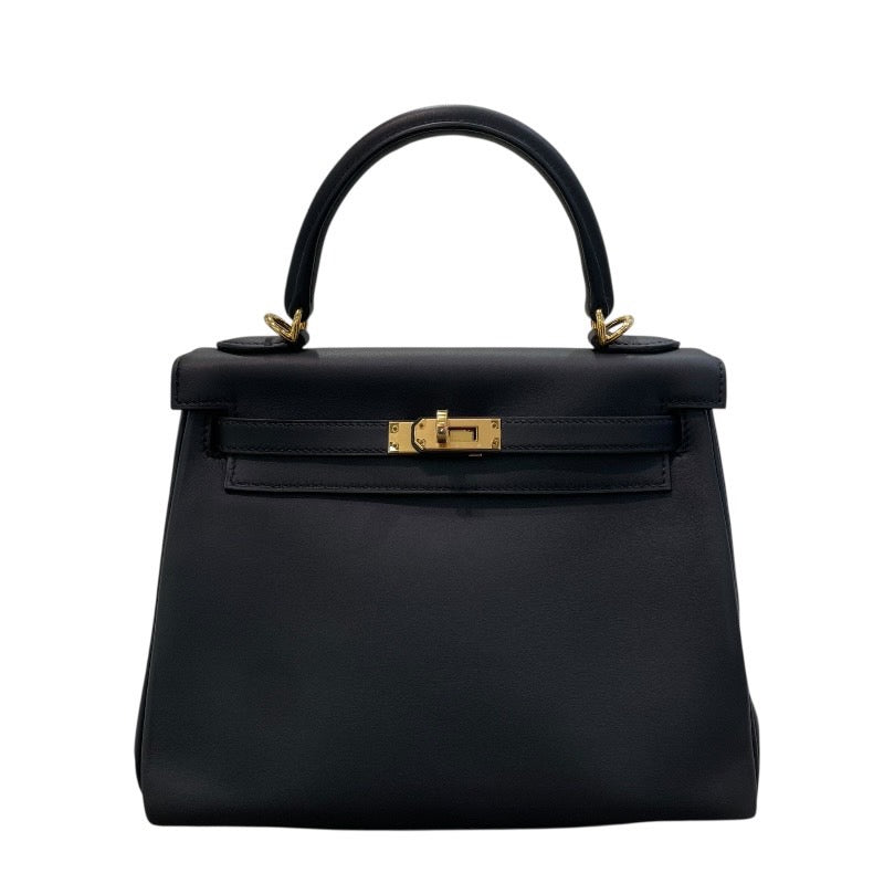 エルメス HERMES ケリー25 W刻印 ブラック×ゴールド金具 スイフト レディース ハンドバッグ