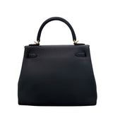 エルメス HERMES ケリー25 W刻印 ブラック×ゴールド金具 スイフト レディース ハンドバッグ