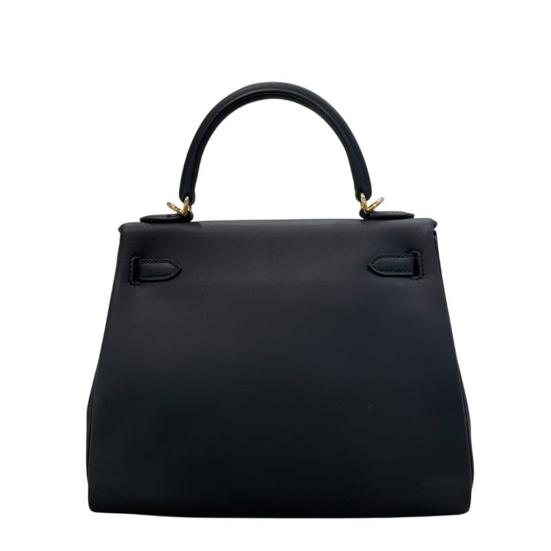 エルメス HERMES ケリー25 W刻印 ブラック×ゴールド金具 スイフト レディース ハンドバッグ