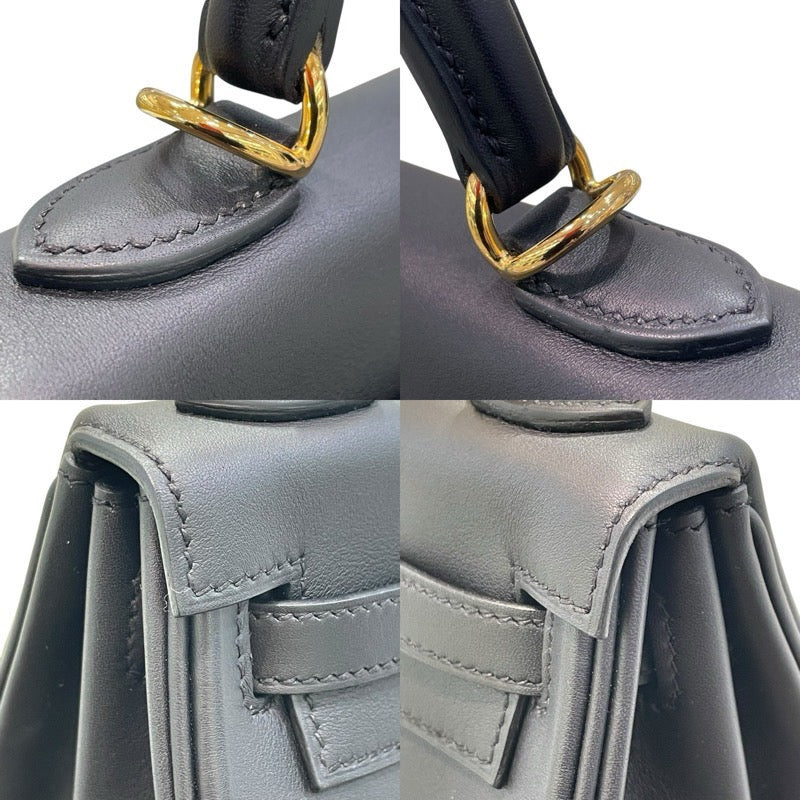 エルメス HERMES ケリー25 W刻印 ブラック×ゴールド金具 スイフト レディース ハンドバッグ