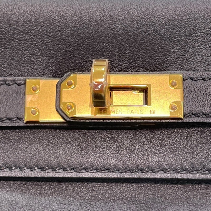 エルメス HERMES ケリー25 W刻印 ブラック×ゴールド金具 スイフト レディース ハンドバッグ