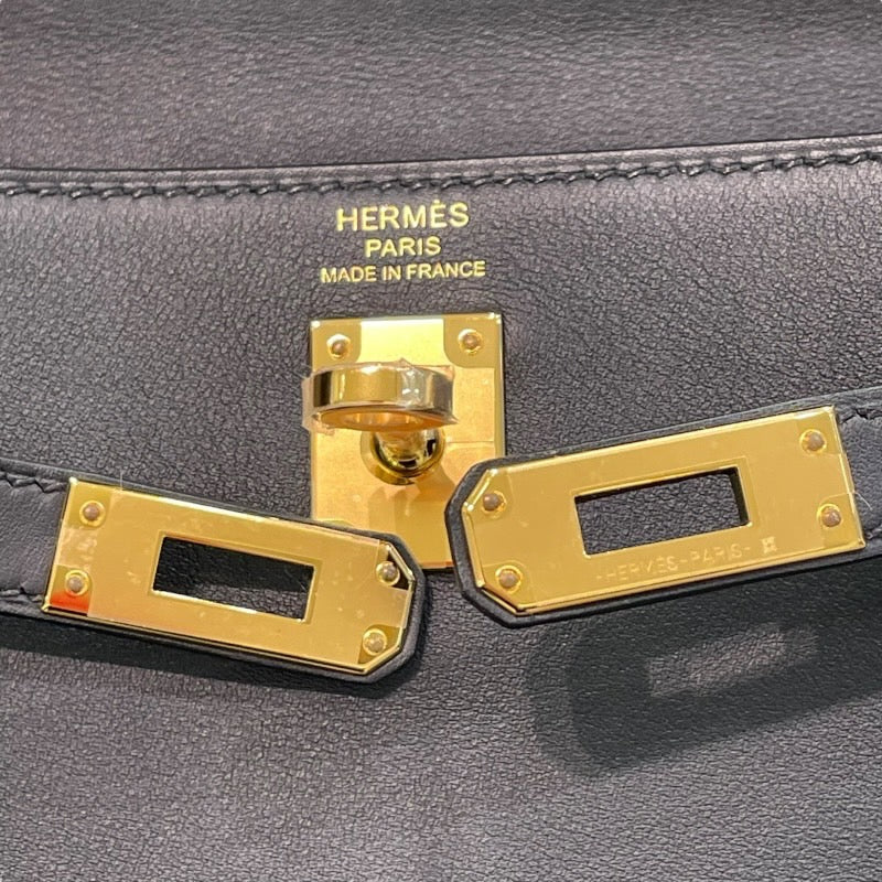 エルメス HERMES ケリー25 W刻印 ブラック×ゴールド金具 スイフト レディース ハンドバッグ