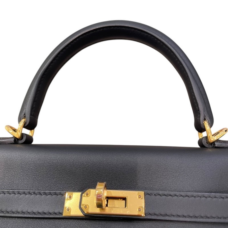 エルメス HERMES ケリー25 W刻印 ブラック×ゴールド金具 スイフト レディース ハンドバッグ