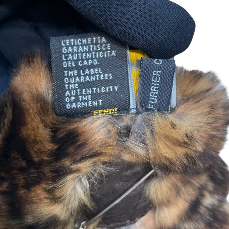 フェンディ FENDI ファーコサージュ ベージュ/ブラウン ファー アクセサリー