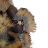 フェンディ FENDI ファーコサージュ ベージュ/ブラウン ファー アクセサリー