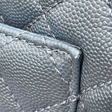シャネル CHANEL ココハンドルXS 23番台 ライトブルー×シルバー金具 キャビアスキン レディース ショルダーバッグ